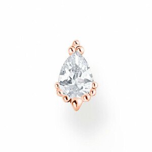 THOMAS SABO kusová náušnica Ice crystal rose gold H2259-416-14