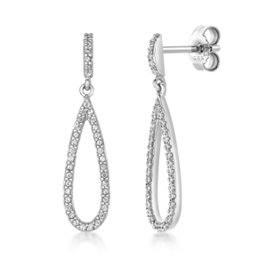 SOFIA DIAMONDS zlaté náušnice visiace slzy s diamantmi GEMPO29253-27
