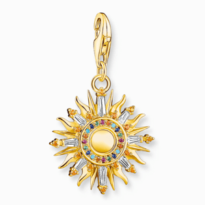 THOMAS SABO strieborný prívesok charm Sun gold 1935-488-7