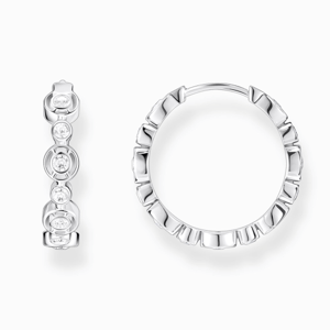 THOMAS SABO náušnice Circles with white stones CR714-051-14