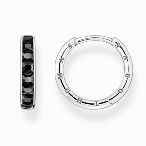 THOMAS SABO náušnice Black stones pavé CR668-643-11