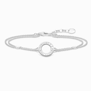 THOMAS SABO náramok Circle with white stone A1878-051-14
