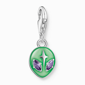 THOMAS SABO strieborný prívesok charm Alien 2050-041-6