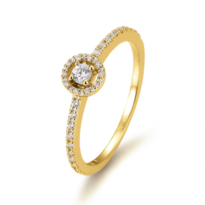 SOFIA DIAMONDS Prsteň 14 k žlté zlato s diamantmi 0,22 ct BE41/05800-Y