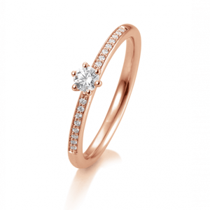 SOFIA DIAMONDS Prsteň 14 k ružové zlato s diamantmi 0,23 ct BE4105804RO