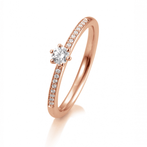 SOFIA DIAMONDS Prsteň 14 k ružové zlato s diamantmi 0,23 ct BE41/05804-R