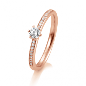SOFIA DIAMONDS Prsteň 14 k ružové zlato s diamantmi 0,29 ct BE4105805RO