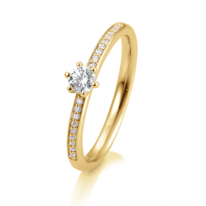 SOFIA DIAMONDS Prsteň 14 k žlté zlato s diamantmi 0,29 ct BE4105805YG