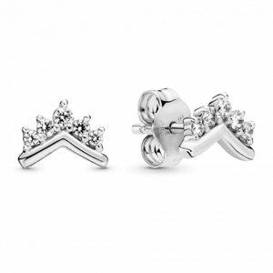 PANDORA náušnice Tiara so zirkónmi 298274CZ