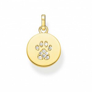 THOMAS SABO prívesok Disc paw cat gold PE882-414-14