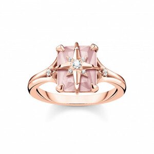 THOMAS SABO prsteň Pink stone with star TR2288-417-9