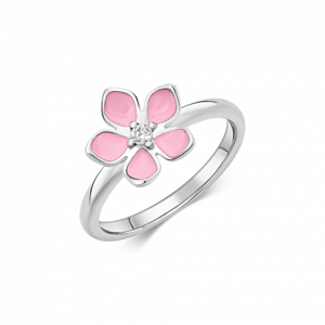 SOFIA strieborný prsteň kvet s glazúrou AEAR4929Z,E4/R