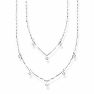 THOMAS SABO náhrdelník Double white stones silver KE2072-051-14-L45v
