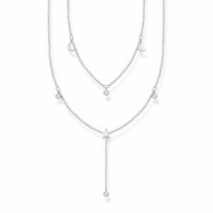 THOMAS SABO náhrdelník Double white stones silver KE2070-051-14-L45v