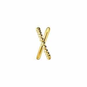 THOMAS SABO kusová náušnica Criss cross dots yellow gold EC0023-413-39