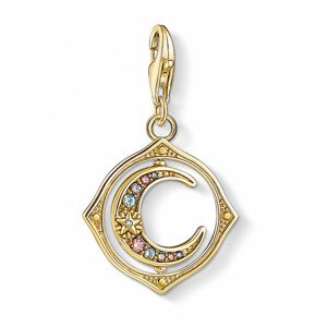 THOMAS SABO prívesok charm Moon colourful stones gold 1855-959-7