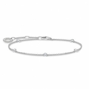 THOMAS SABO strieborný náramok White stones silver A1999-051-14-L19v