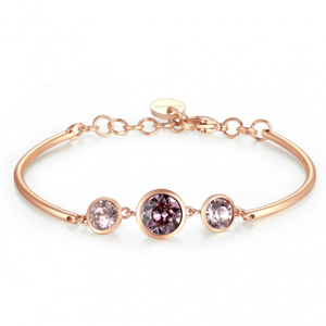 BROSWAY náramok Trinity rose crystals BWBHK347