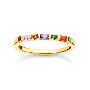 THOMAS SABO prsteň Ring colourful stones gold TR2348-488-7