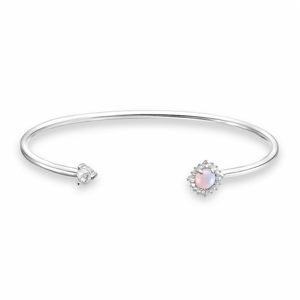 THOMAS SABO strieborný náramok Arrow Opal-Imitation shimmering pink AR107-166-7