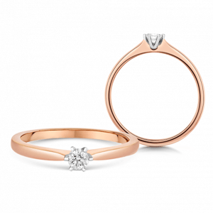 SOFIA DIAMONDS zlatý zásnubný prsteň s diamantom 0,10 ct UDRG47226R-H-I1