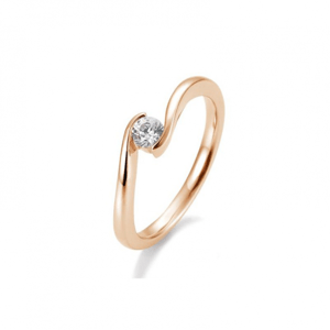 SOFIA DIAMONDS prsteň z ružového zlata s diamantom 0,20 ct BE41/85942-R