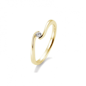 SOFIA DIAMONDS prsteň zo žltého zlata s diamantom 0,05 ct BE41/85939-Y