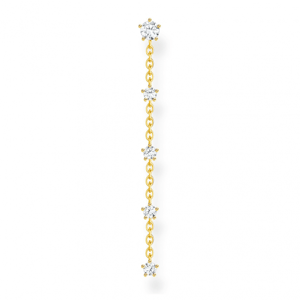 THOMAS SABO kusová náušnica Vintage white stones gold H2194-414-14