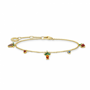 THOMAS SABO strieborný náramok Colourful fruits gold A2026-488-7-L19V