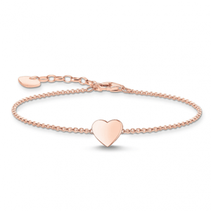 THOMAS SABO strieborný náramok Heart rose gold A2044-415-40-L19V
