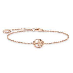 THOMAS SABO náramok Tree of Love with white stones rosegold A2041-416-14-L19V