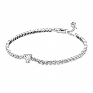 PANDORA tenisový náramok Žiarivé srdce 590041C01