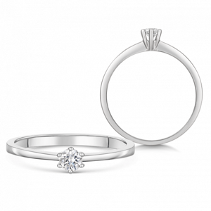 SOFIA DIAMONDS zlatý zásnubný prsteň s diamantom 0,15 ct CK50019361855