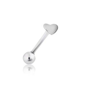Piercing do obočia z chirurgickej ocele - srdiečko