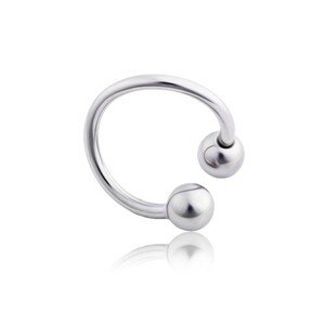Piercing do obočia z chirurgickej ocele, špirála - Rozmer: 1,2 mm x 10 mm x 4 mm