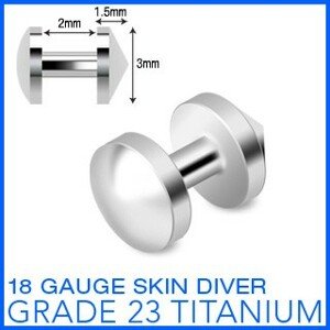 Titánový implantát "skin diver" s guľatou hlavičkou