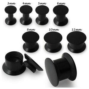 Plug do ucha s čiernym povrchom - Hrúbka: 4 mm