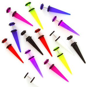 Taper do ucha rôzne farby s gumičkami - Farba piercing: Modrá
