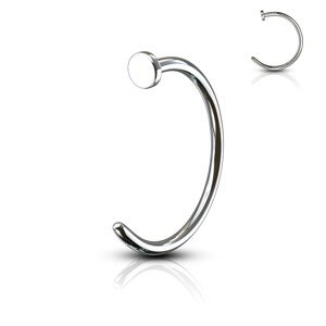 Piercing do nosa z ocele - krúžok - Rozmer: 1 mm x 8 mm