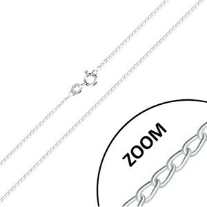 Strieborná 925 retiazka - jemne zatočené očká, sériové napájanie, 1,2 mm