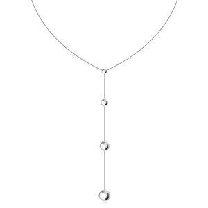 Strieborný 925 náhrdelník - retiazka s hadím motívom, guličky rôznych veľkostí