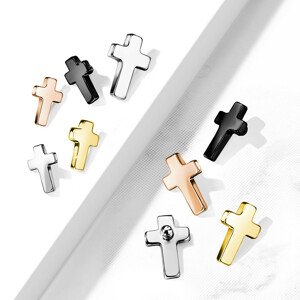 Náhradná hlavička do implantátu z chirurgickej ocele, kríž 4 x 6 mm, 1,6 mm - Farba: Zlatá