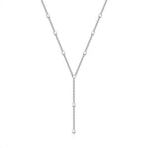 Strieborný 925 náhrdelník - tenká retiazka, malé kocky