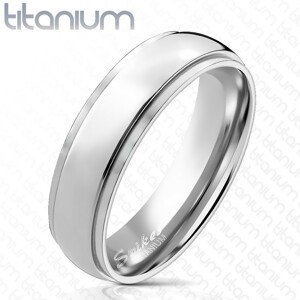 Titánová obrúčka s nižšie položenými okrajmi - Veľkosť: 62 mm