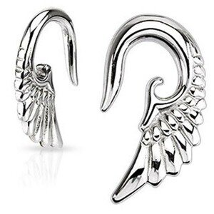 Taper do ucha - 316L, lesklé anjelské krídlo - Hrúbka: 4 mm
