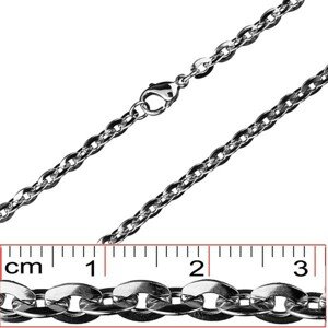 Retiazka z ocele - sploštené oválne očká, 4,5 mm