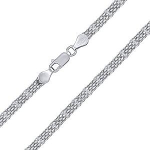 Silvego Strieborný náhrdelník Bismark článkový - 3,5 mm KRM01035N
