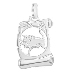 Silvego Zlatý prívesok znamenie zverokruhu Býk z bieleho zlata - pergamen SILVEGOB102630GW05