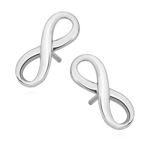 OLIVIE Strieborné náušnice NEKONEČNO 1083 Ag 925; ≤0,9 g.