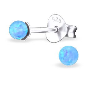 OLIVIE Strieborné guličky s opálom AZURO 3 mm 1293 Ag 925; ≤0,40 g.